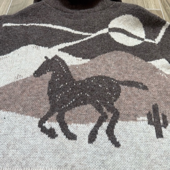 NWT Lucky Brand Horse Knit Cardigan - Picture 5 of 7
